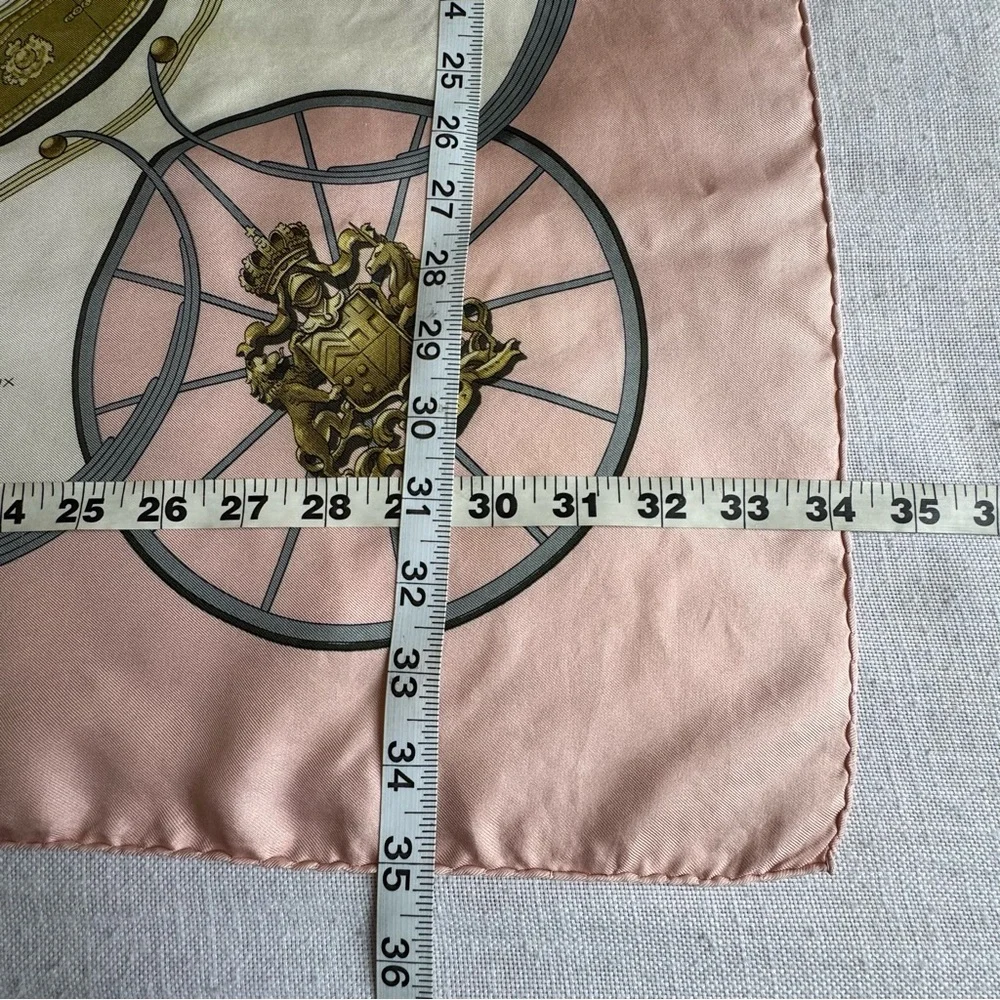 •Hermes Springs Vintage Signed Silk Scarf by Philippe LeDoux Hand-rolled 34”x35”